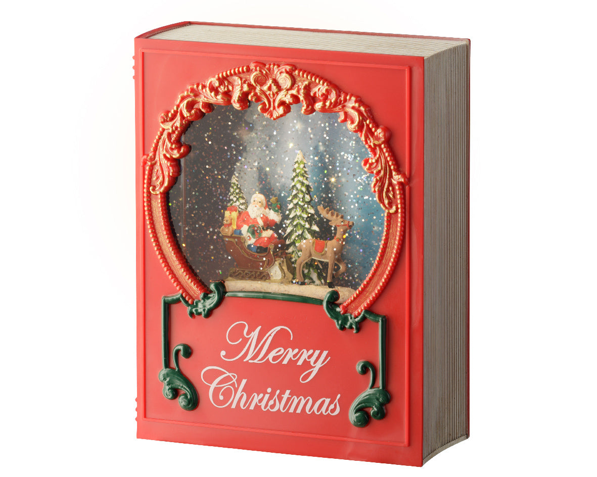 Addobbo natalizio libro con luci led e musica altezza 21cm Kaemingk Addobbo natalizio libro con luci led e musica altezza 21cm Kaemingk